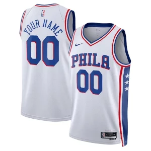 Philadelphia 76ers Nike Unisex 2022/23 Swingman Custom Jersey White Association Admirable Edition
