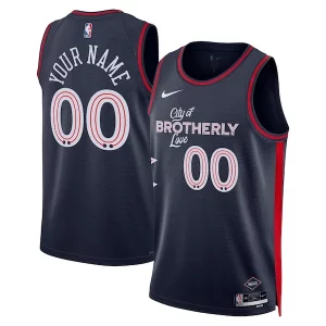 Philadelphia 76ers Nike Unisex 2023/24 Custom Swingman Jersey Navy Exceptionnel City Edition