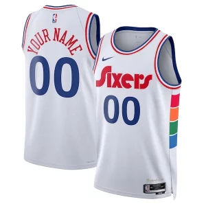 Philadelphia 76ers Nike Unisex 2024/25 Custom Swingman Jersey City Edition White Gracieux