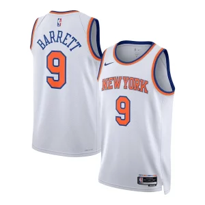 RJ Barrett New York Knicks Nike Luxueux Unisex Swingman Jersey Association Edition White