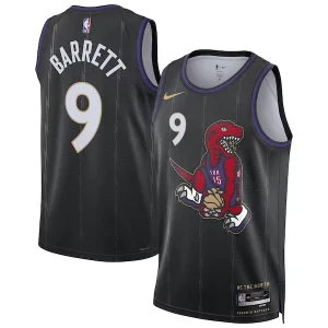 RJ Gracieux Barrett Toronto Raptors Nike Unisex 2024/25 Swingman Player Jersey City Edition Black