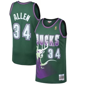 Ray Allen Milwaukee Bucks 1996/97 Hardwood Magnifique Classics Swingman Jersey Kelly Green