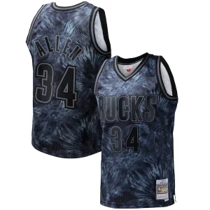 Ray Allen Milwaukee Authentique Bucks Hardwood Classics 1996/97 Tie Dye Swingman Jersey Black