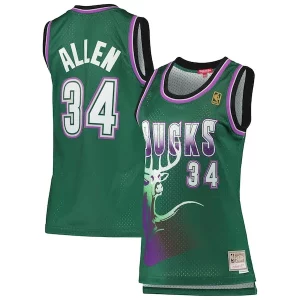 Ray Allen Milwaukee Bucks Notable Women's 1996/97 Hardwood Classics Swingman Jersey Green