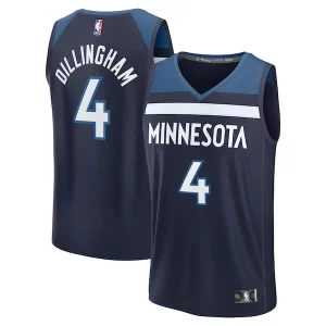 Rob Dillingham Minnesota Élégant Timberwolves Youth 2024 NBA Draft Fast Break Player Jersey Icon Edition Navy