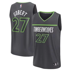 Rudy Gobert Minnesota Timberwolves Fast Break Replica Player Jersey Admirable Statement Edition Black