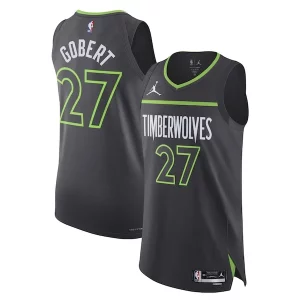 Rudy Gobert Minnesota Timberwolves Jordan Brand Authentic Player Jersey Statement Edition Éclatant Anthracite