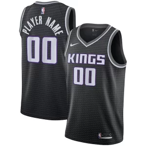 Sacramento Kings Nike Swingman Custom Charming Jersey Black Statement Edition