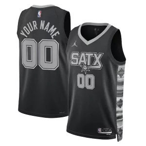 San Antonio Spurs Jordan Brand Unisex 2022/23 Swingman Custom Incontournable Jersey Statement Edition Black