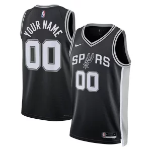 San Antonio Uniques Spurs Nike Unisex Swingman Custom Jersey Black Icon Edition