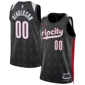 Scoot Henderson Portland Trail Blazers Nike Unisex 2024/25 Swingman Player Jersey City Prime Edition Black