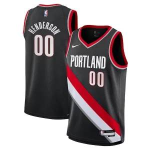 Scoot Henderson Portland Trail Splendide Blazers Nike Youth Swingman Jersey Icon Edition Black