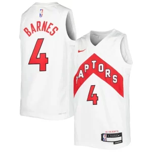 Scottie Barnes Toronto Raptors Nike Youth Swingman Jersey Association Uniques Edition White/Red