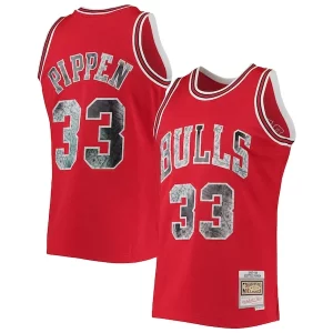 Scottie Pippen Chicago Bulls 1997/98 Hardwood Classics NBA 75th Anniversary Diamond Swingman Jersey Red Vibrant