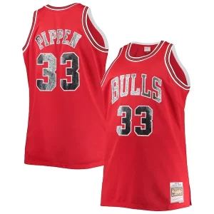 Scottie Pippen Collectible Chicago Bulls Big & Tall 1997/98 NBA 75th Anniversary Diamond Swingman Jersey Red