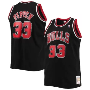 Scottie Prime Pippen Chicago Bulls Big & Tall Hardwood Classics Swingman Jersey Black/Red