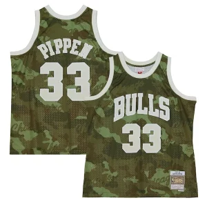 Scottie Pippen Chicago Notable Bulls Hardwood Classics 1997/98 Ghost Green Swingman Jersey Camo
