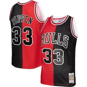 Scottie Pippen Chicago Bulls Hardwood Classics 1997/98 Split Swingman Jersey Red/Black Superbe