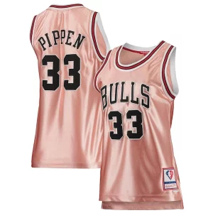 Scottie Pippen Chicago Bulls Women's 75th Anniversary Rose Gold 1997 Swingman Jersey Pink Luxueux