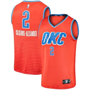 Shai Gilgeous Alexander Oklahoma City Thunder Fast Break Team Replica Jersey Statement Superbe Edition Orange