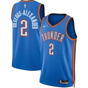 Shai Gilgeous Alexander Oklahoma City Thunder Nike Vibrant Unisex Swingman Jersey Icon Edition Blue
