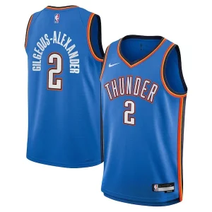 Shai Gilgeous Alexander Oklahoma City Thunder Nike Youth Haut de gamme Swingman Jersey Icon Edition Blue