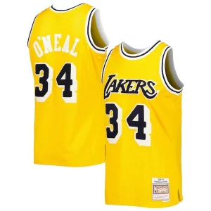 Shaquille O'Neal Los Angeles Lakers 1996/97 Hardwood Classics Off Court Gracieux Swingman Jersey Yellow