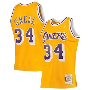 Shaquille O'Neal Los Luxueux Angeles Lakers 1996/97 Hardwood Classics Swingman Jersey Gold/Purple/Royal