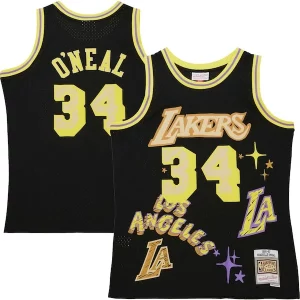 Shaquille O'Neal Los Angeles Lakers 1996/97 Swingman Sidewalk Exclusif Sketch Jersey Black