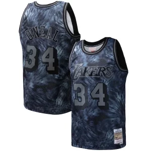 Shaquille O'Neal Los Vibrant Angeles Lakers Hardwood Classics 1996/97 Tie Dye Swingman Jersey Black