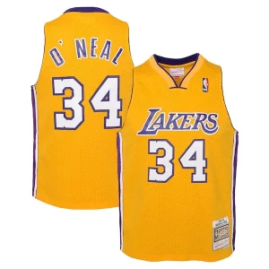 Shaquille O'Neal Los Angeles Vibrant Lakers Youth 1999/00 Hardwood Classics Swingman Jersey Gold