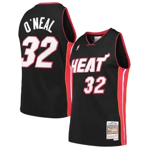 Shaquille O'Neal Miami Heat Hardwood Classics Swingman Jersey Dashing Black