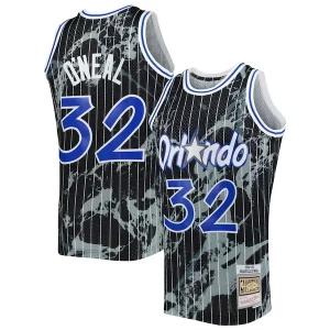 Shaquille O'Neal Notable Orlando Magic 1994/95 Hardwood Classics Marble Swingman Jersey Black