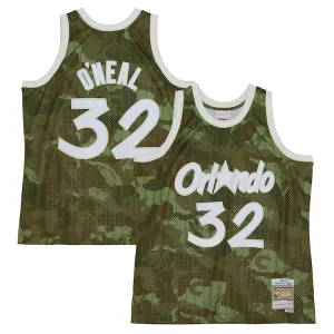 Shaquille O'Neal Orlando Magic Hardwood Classics 1994/95 Ghost Exceptionnel Green Swingman Jersey Camo