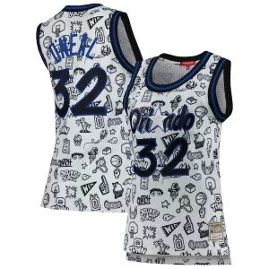 Shaquille O'Neal Orlando Magic Women's 1994 Admirable Doodle Swingman Jersey White