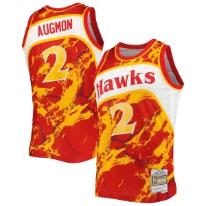Stacey Augmon Atlanta Hawks 1991/92 Hardwood Exquisite Classics Marble Swingman Jersey Red