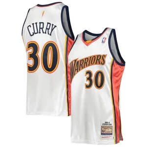 Stephen Curry Golden State Warriors 2009/10 Hardwood Classics Authentic Commémoratif Jersey White