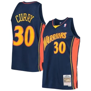 Stephen Curry Golden State Warriors Hardwood Classics Swingman Exceptionnel Jersey Navy/White