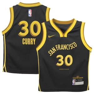 Stephen Curry Charming Golden State Warriors Nike Toddler Swingman Replica Jersey City Edition Black