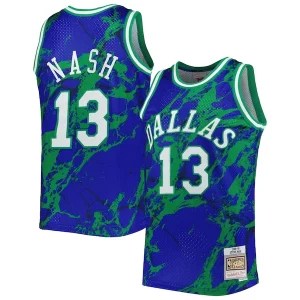 Steve Nash Dallas Mavericks 1998/99 Hardwood Classics Splendide Marble Swingman Jersey Blue