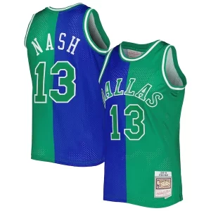 Steve Nash Dallas Mavericks Hardwood Classics 1998/99 Split Authentique Swingman Jersey Blue/Green