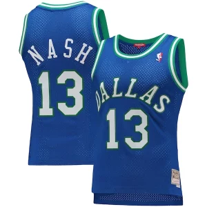 Steve Nash Dallas Distingué Mavericks Women's 1998/99 Hardwood Classics Swingman Jersey Blue