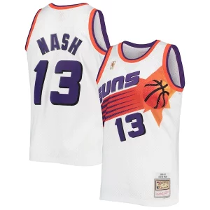 Steve Nash Phoenix Suns Commémoratif 2001/02 Hardwood Classics Swingman Jersey White/Purple