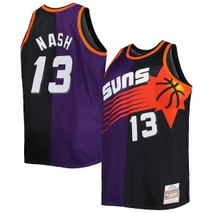 Steve Nash Phoenix Suns Big & Tall Hardwood Classics 1996/97 Split Swingman Jersey Collectible Purple/Black