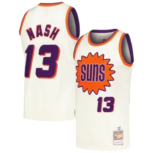 Steve Nash Phoenix Tendance Suns Chainstitch Swingman Jersey Cream