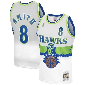 Steve Smith Atlanta Hawks 1996 97 Hardwood Classics Reload 3.0 Swingman Unique Jersey White