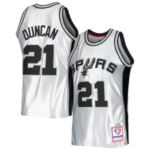 Tim Duncan San Antonio Spurs 1998/99 Hardwood Classics 75th Anniversary Swingman Bold Jersey Platinum