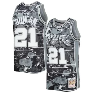 Tim Duncan San Antonio Spurs 1998/99 Hardwood Gracieux Classics Lunar New Year Swingman Jersey Silver