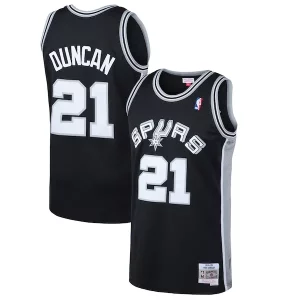 Tim Duncan San Antonio Spurs 1998/99 Hardwood Classics Swingman Jersey Black Éclatant