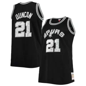 Tim Duncan San Antonio Spurs Big & Tall 1998/99 NBA Sophistiqué 75th Anniversary Diamond Swingman Jersey Black
